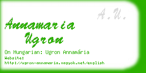 annamaria ugron business card