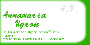 annamaria ugron business card